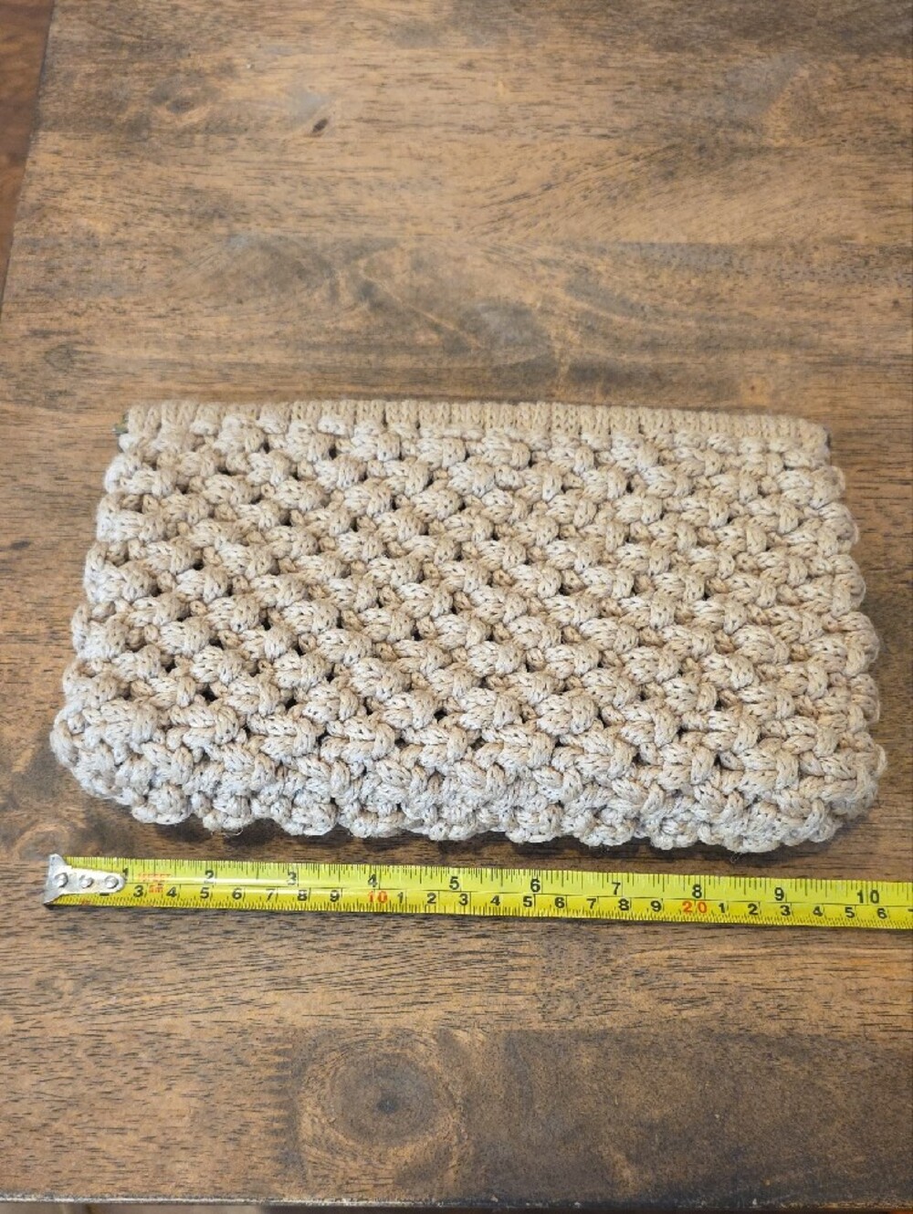 Cream Crochet Clutch Bag - Picture 7 of 8